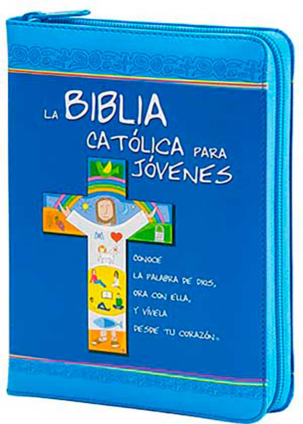 La Biblia Católica Para Jóvenes Edición Dos Tintas - Junior [Símil Piel Azul Con Cremallera]. Edición Dos Tintas - Junior [Símil Piel Azul Con Cremallera]