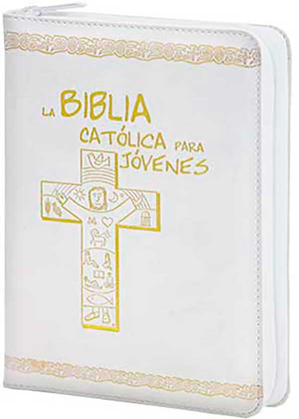 La Biblia Católica Para Jóvenes Edición Dos Tintas / Junior [Símil Piel Blanca Con Cremallera]. Edición Dos Tintas / Junior [Símil Piel Blanca Con Cremallera]